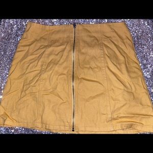 Yellow Zip Up Skirt!